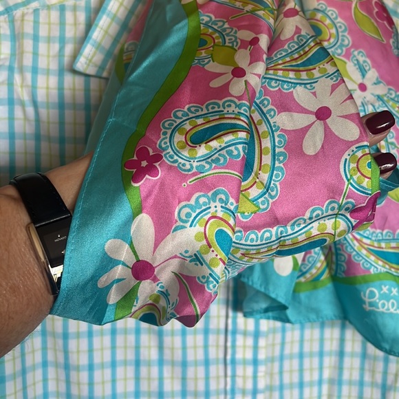 LILLY PULITZER SILK MULTICOLOR SCARF - Picture 8 of 11